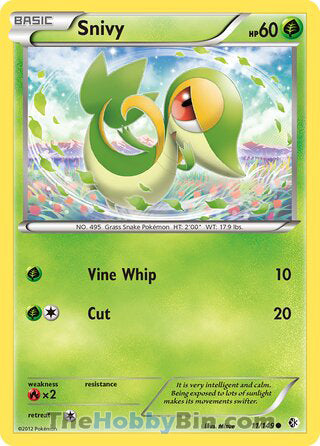Snivy #11/149 Common - Boundaries Crossed Pokemon card