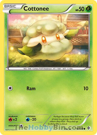 Cottonee #14/149 Common - Boundaries Crossed Pokemon card