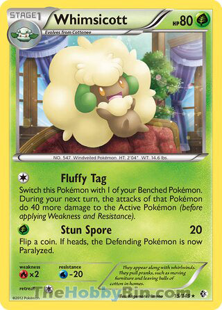 Whimsicott Boundaries Crossed Rare #15/149