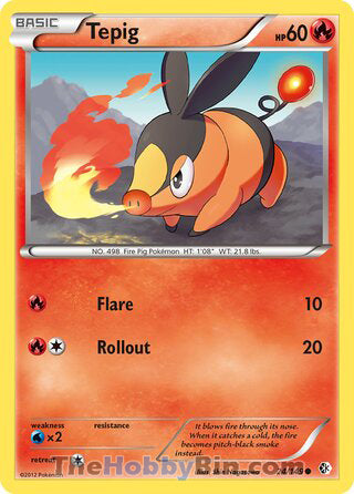 Tepig #24/149 Common - Boundaries Crossed Pokemon card
