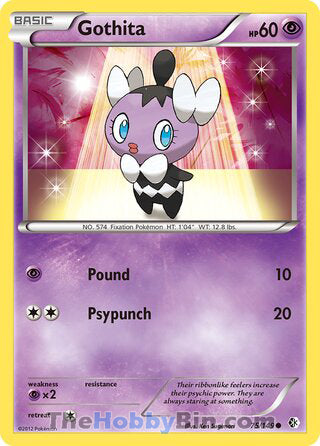 Gothita #75/149 Common - Boundaries Crossed Pokemon card