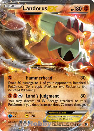 Landorus EX #89/149 Ultra Rare - Boundaries Crossed Pokemon card
