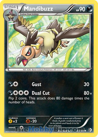 Mandibuzz #93/149 Uncommon - Boundaries Crossed Pokemon card