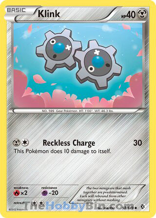 Klink #97/149 Uncommon - Boundaries Crossed Pokemon card