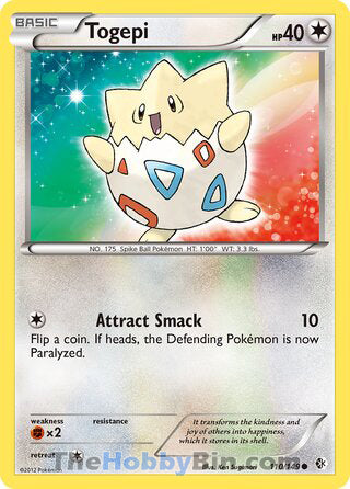 Togepi #110/149 Common - Boundaries Crossed Pokemon card