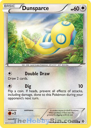 Dunsparce #111/149 Common - Boundaries Crossed Pokemon card