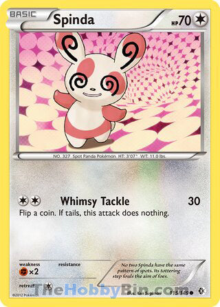 Spinda #115/149 Common - Boundaries Crossed Pokemon card