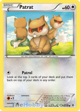 Patrat #118/149 Common - Boundaries Crossed Pokemon card