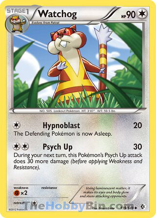 Watchog #119/149 Uncommon - Boundaries Crossed Pokemon card