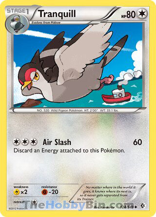 Tranquill #124/149 Uncommon - Boundaries Crossed Pokemon card