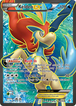 Keldeo EX #142/149 Ultra Rare - Boundaries Crossed Pokemon card