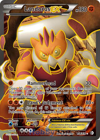 Landorus EX #144/149 Ultra Rare - Boundaries Crossed Pokemon card