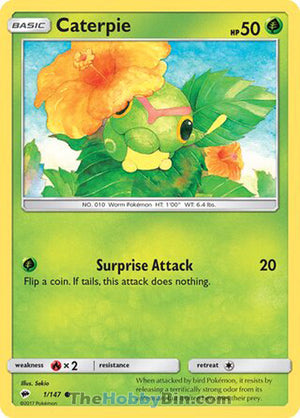 0001 Caterpie Common Burning Shadows