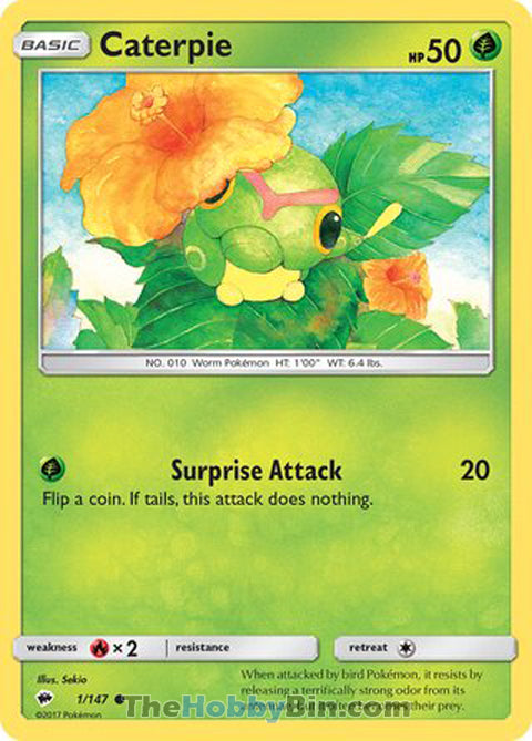 0001 Caterpie Common Burning Shadows