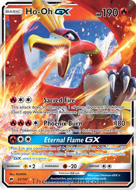 0021 Ho-Oh GX Ultra Rare Burning Shadows