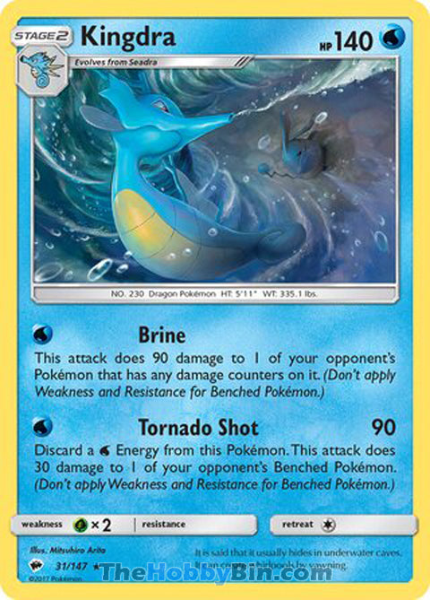 0031 Kingdra Holo Rare Burning Shadows