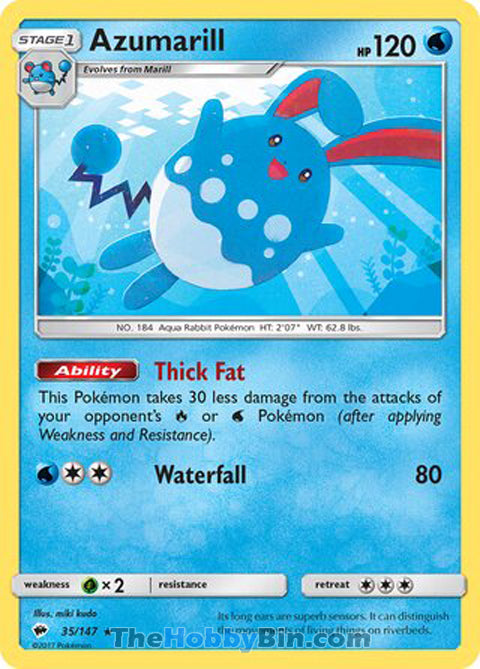 0035 Azumarill Rare Burning Shadows