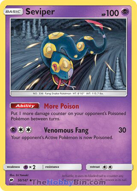 0050 Seviper Uncommon Burning Shadows