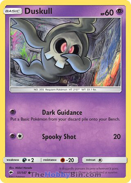 Duskull Burning Shadows Common #51/147