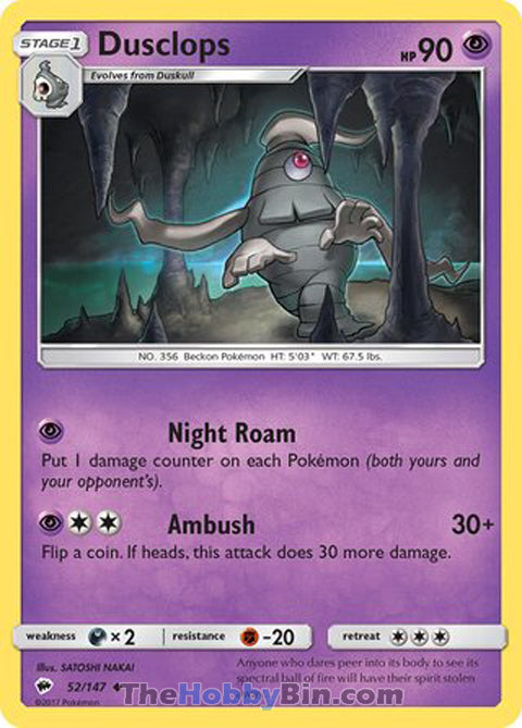 0052 Dusclops Uncommon Burning Shadows