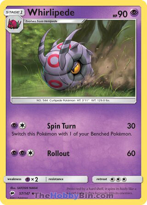 0057 Whirlipede Uncommon Burning Shadows