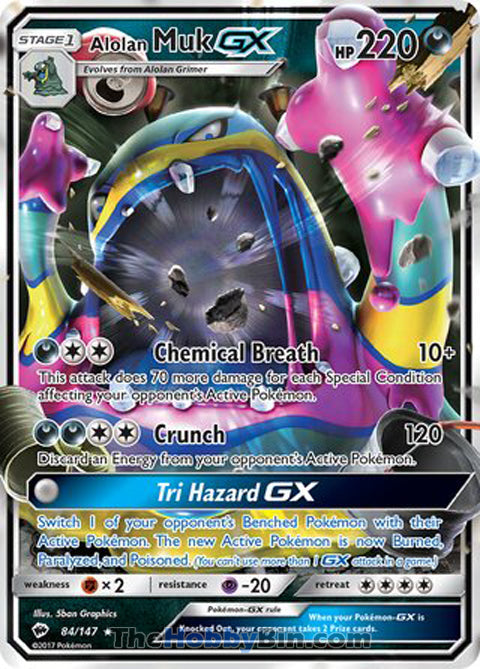 Alolan Muk GX Burning Shadows Ultra Rare #84/147