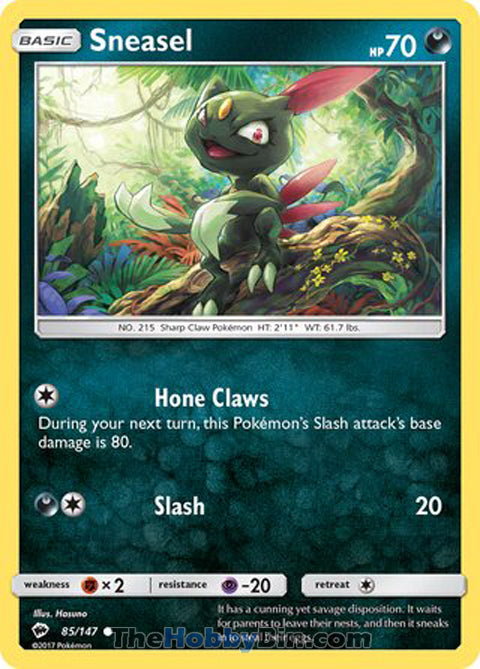 Sneasel Burning Shadows Common #85/147