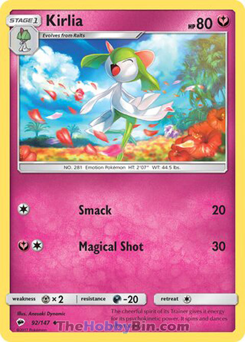 Kirlia Burning Shadows Uncommon #92/147