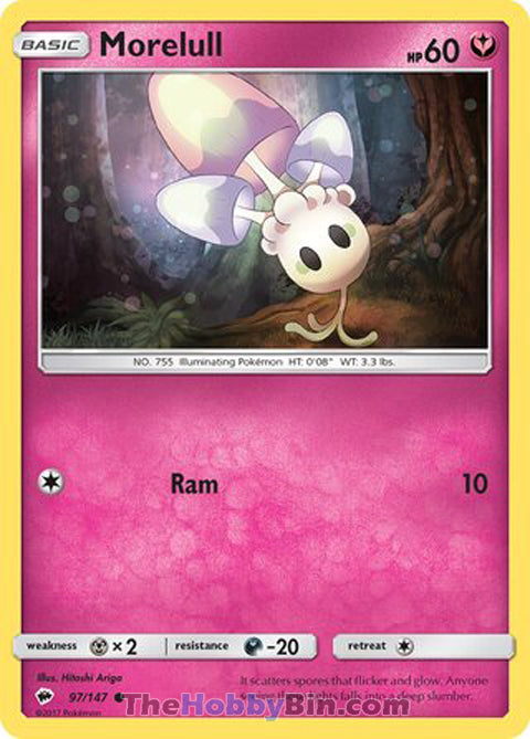 Morelull #97/147 Common - Burning Shadows Pokemon card