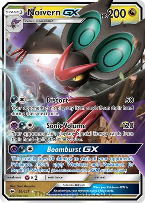 0099 Noivern GX Ultra Rare Burning Shadows