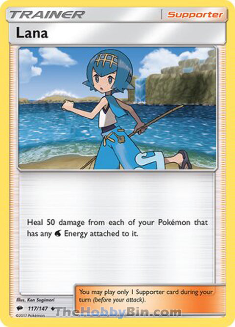 Lana #117/147 Uncommon - Burning Shadows Pokemon card