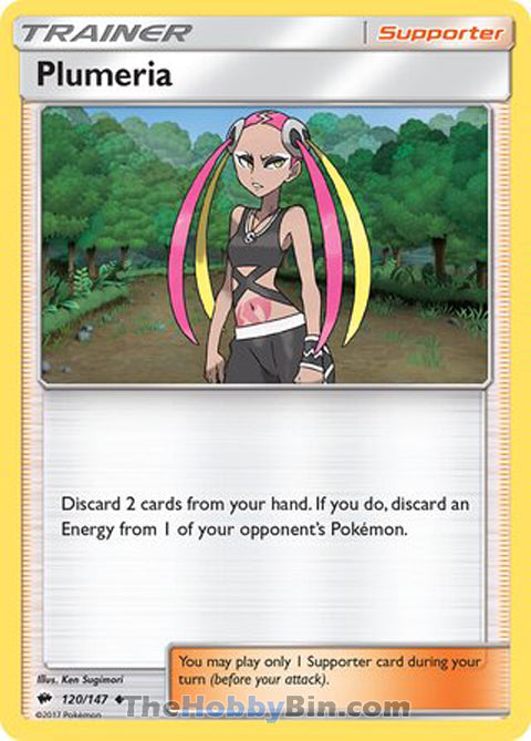 Plumeria #120/147 Uncommon - Burning Shadows Pokemon card