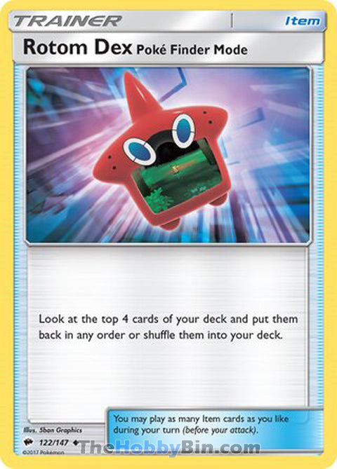 0122 Rotom Dex Poke Finder Mode Uncommon Burning Shadows