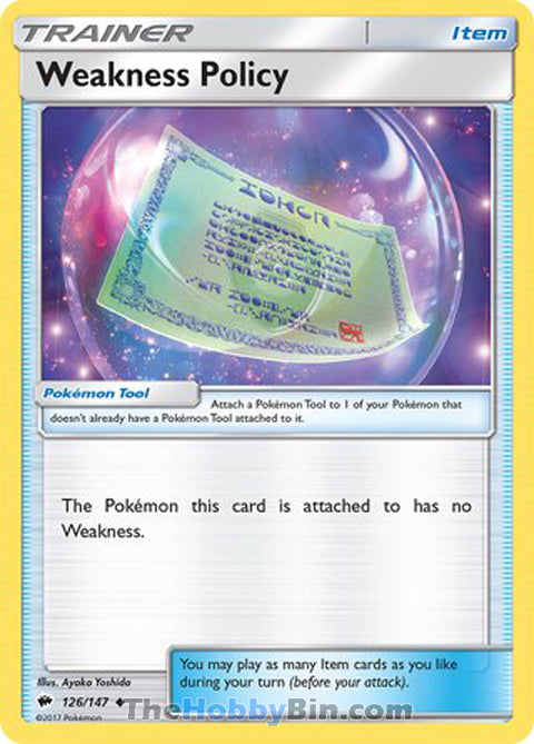 0126 Weakness Policy Uncommon Burning Shadows
