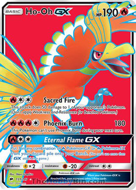 Ho-Oh GX Burning Shadows Ultra Rare #131/147