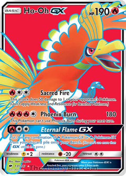 0131 Ho-Oh GX Ultra Rare Burning Shadows