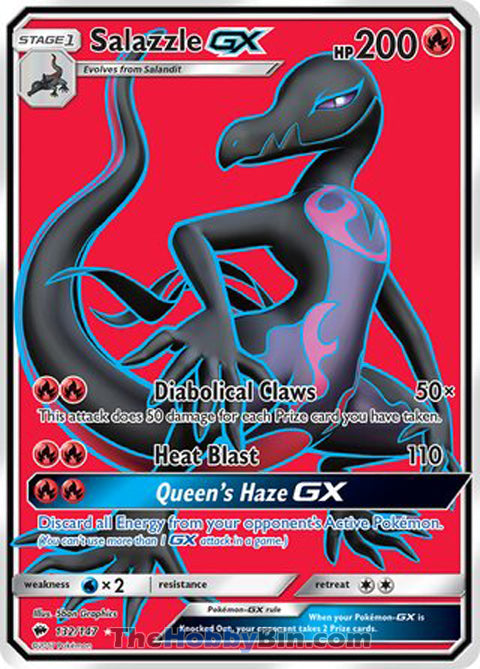 0132 Salazzle GX Ultra Rare Burning Shadows