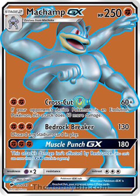 0135 Machamp GX Ultra Rare Burning Shadows