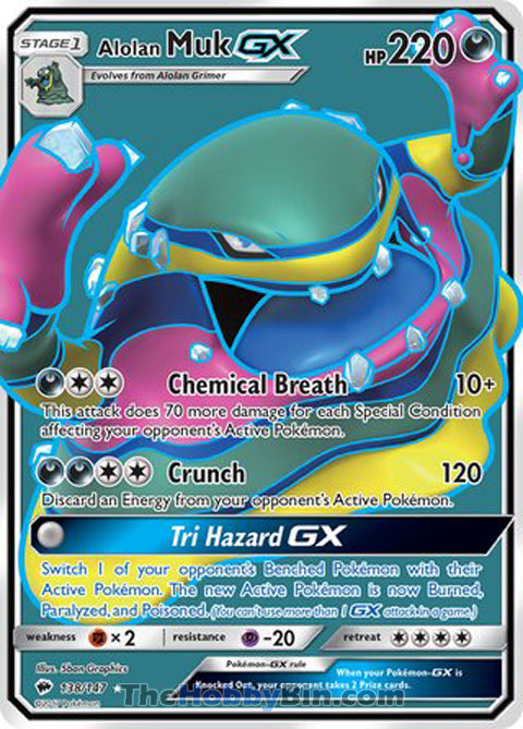 0138 Alolan Muk GX Ultra Rare Burning Shadows