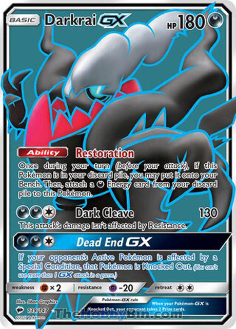 Darkrai GX Burning Shadows Ultra Rare #139/147