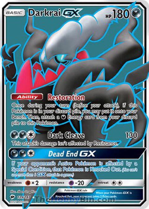 0139 Darkrai GX Ultra Rare Burning Shadows