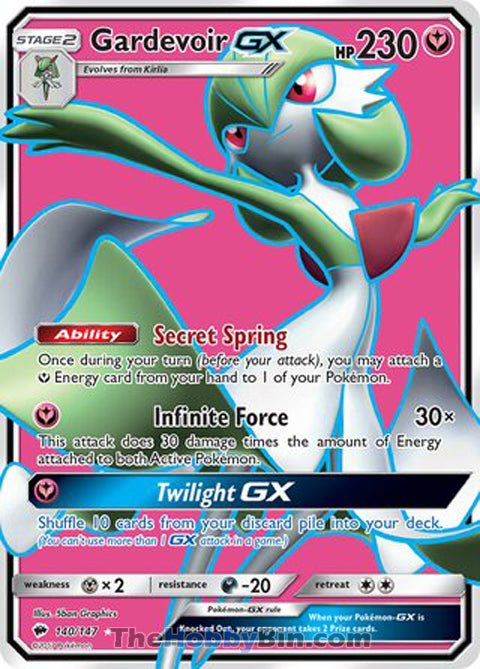 0140 Gardevoir GX Ultra Rare Burning Shadows