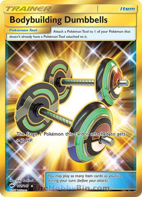 0161 Bodybuilding Dumbbells Secret Rare Burning Shadows