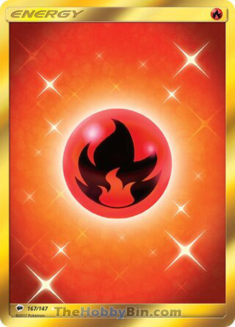 Fire Energy Burning Shadows Secret Rare #167/147