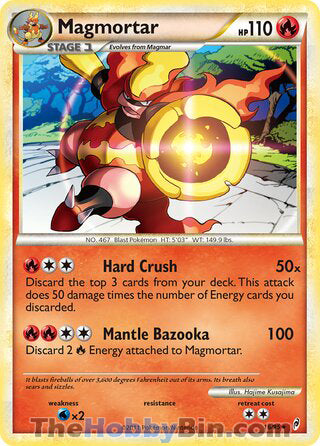 Magmortar #16/95 Holo Rare - Call of Legends Pokemon card
