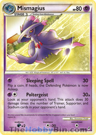 Mismagius #28/95 Rare - Call of Legends Pokemon card