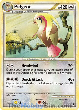 Pidgeot Call of Legends Rare #30/95