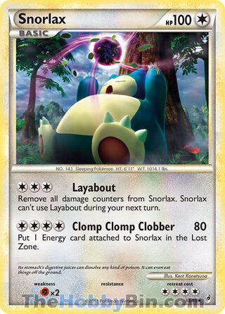 Snorlax #33/95 Rare - Call of Legends Pokemon card