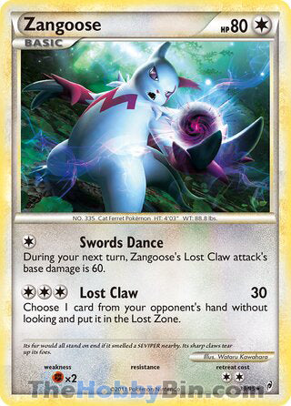 Zangoose Call of Legends Rare #39/95