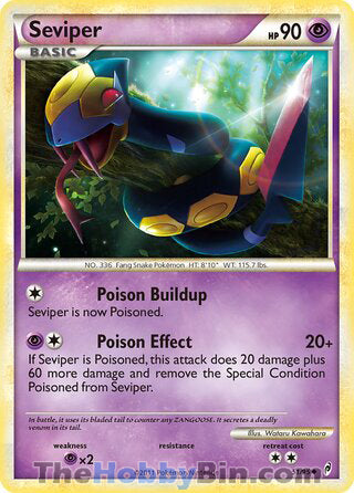 Seviper #51/95 Uncommon - Call of Legends Pokemon card